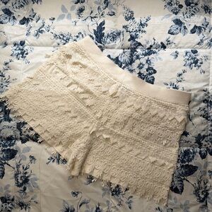Express Cream Lace Shorts